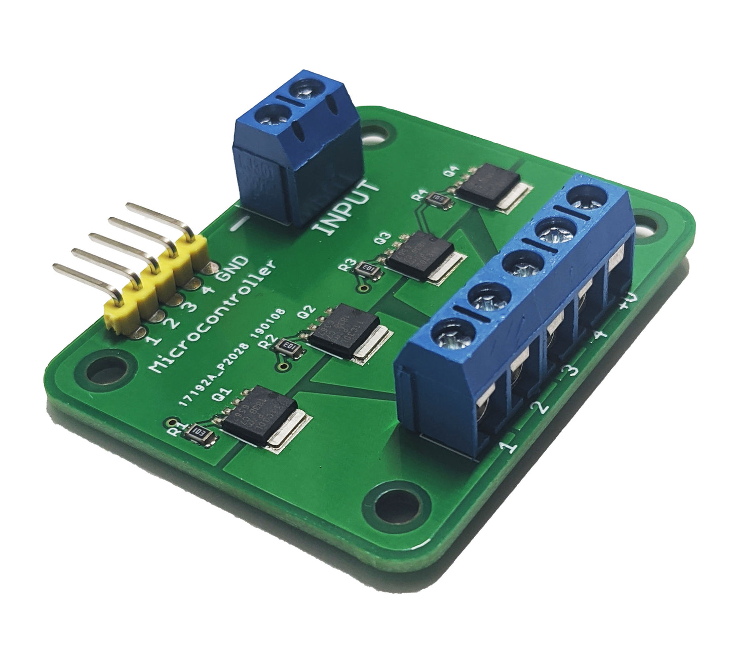 Quad/Tri MOSFET Breakout 30V 15A Low Resistance, High Power, PWM Support