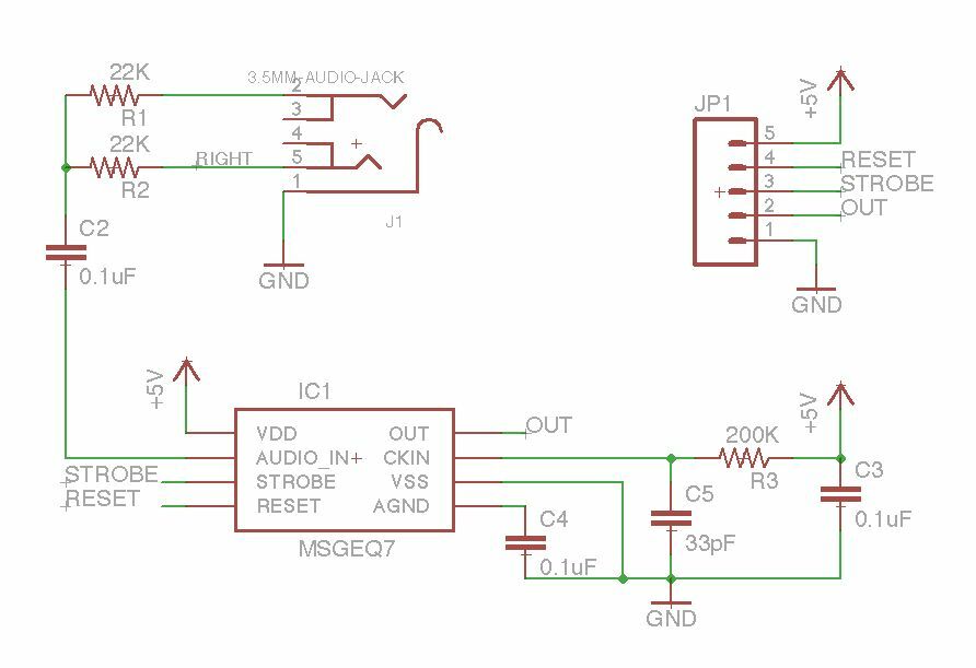 MSGEQ7 Seven Band Spectrum Analyzer Breakout Board